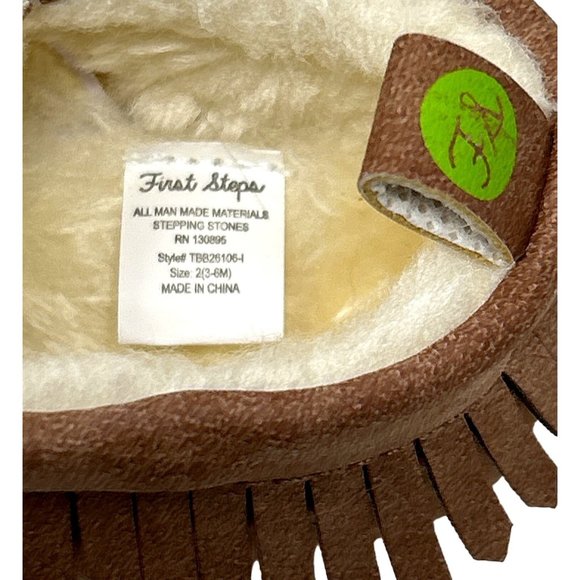 Baby Grey Knit & Faux Fur Boots, & Brown‎ Suede Moccasins - Sizes 0-3 M & 3-6 M - Picture 13 of 14